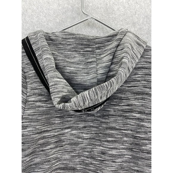 Urban Black Women's Cardigan Open Front Hooded Long Sleeve Marled Sweater - Picture 6 of 13